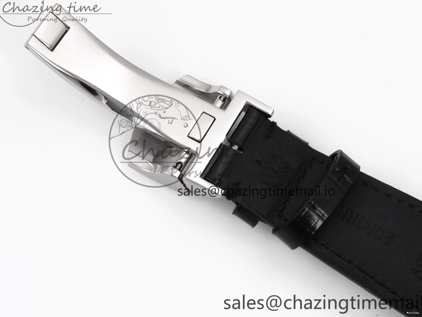 MIROTIME 0308 OnTrend Portugieser Automatic 42mm SS APSF 1:1 Best Edition White RG Dial on Black Leather Strap A 7010